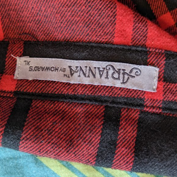 Arianna by Howard's Red and Black Plaid Shirt Size XL - Picture 3 of 10